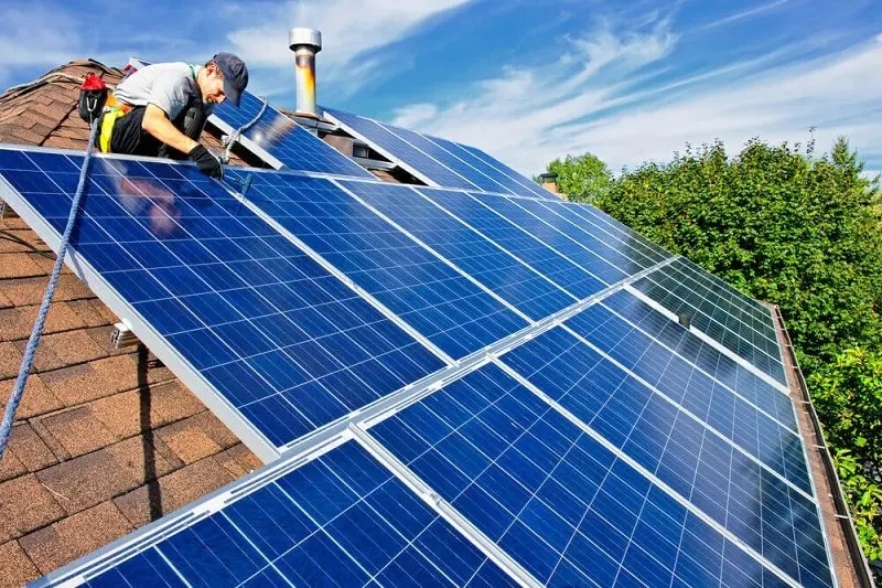 Painéis solares instalados